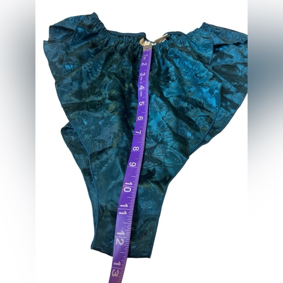 Vintage Victoria's Secret 90s Gold Label Lingerie Sleep Set Emerald Size Small - Picture 8 of 10